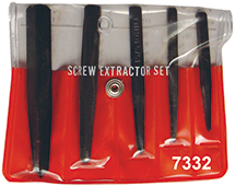 Bolt and screw extractor set